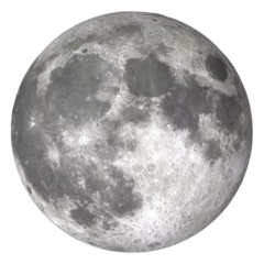 Wandcirkels Volle maan Full Moon (Moon Phase), "Elements of this image furnished by NASA ", isolated png background  © ismailbasdas