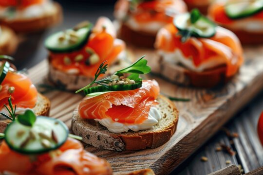 Various food items displayed on a wooden cutting board. Ideal for food bloggers or recipe websites