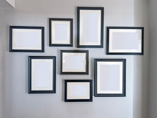 Picture frames on a wall
