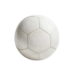 A stunning close up shot showcases a white soccer ball standing out against a transparent background