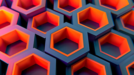 a colorful hexagonal pattern of hexagons