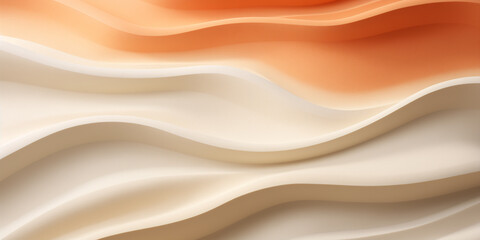 Coffee 3D background, soft waves in brown tones	