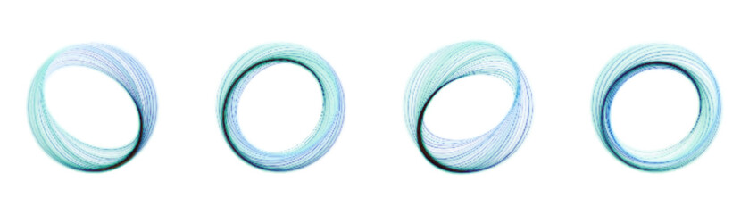 Oval logo gradient light effect, spiral perspective with rotation, fractal shape mystical portal, design template. Vector