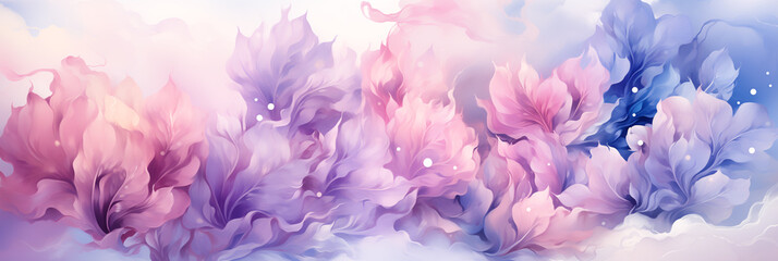 Fototapeta na wymiar Blur of delicate flowers in pastel colors for background