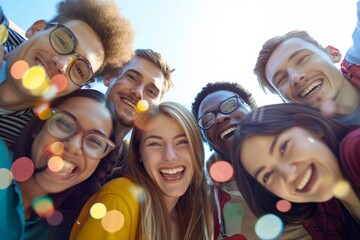 Group of diverse friends having fun together. Group of young people having fun together. - Powered by Adobe