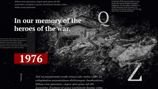 History Timeline. Historical Chronology template contains 27 editable text layers, 18 placeholders, and 1 logo placeholder. Available in 4K.