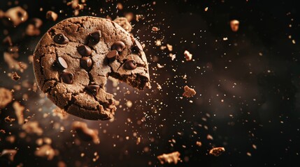 Dynamic chocolate chip cookie explosion