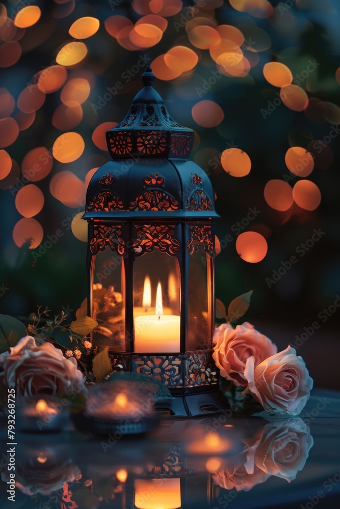 Aufkleber A simple image of a lit candle on a table, suitable for various uses