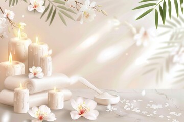 A bunch of candles sitting on top of a table. Ideal for home decor or event planning