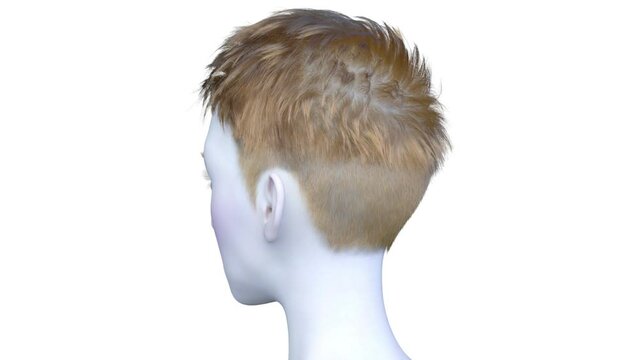 女性の顔アップ　3DCGレンダリング