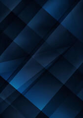 Obraz premium Abstract background with blue geometric shapes and gradient, vector illustration, dark color palette, dark navy and black, dark skyblue and indigo tones, high resolution, professional photograph