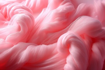 Texture of cotton candy closeup shiny celebration, silk, pink cotton