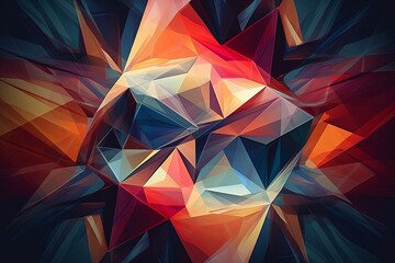 Dazzling Polygon Paradigm: Abstract Geometric Web Designs Showcase - obrazy, fototapety, plakaty