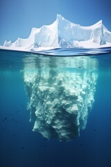 Antarctic sea iceberg Generative AI - obrazy, fototapety, plakaty