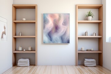 Fototapeta premium Serene Spa Artistic Blurred Lines Canvases - Tranquil Wall Art Decor