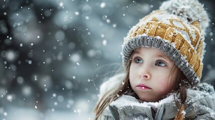 A Little Girl in Winter's Embrace