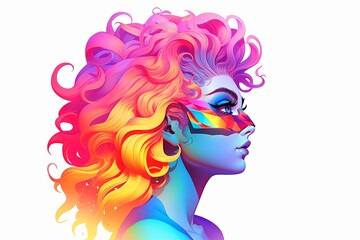 Vibrant Gradient Character Illustrations in Creative Rainbow Projects