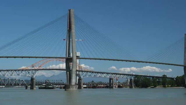 Skytrain Bridge Columbia Station to Surrey New Westminster