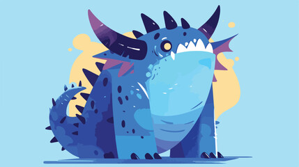 Vector illustration design of a cute monster concep