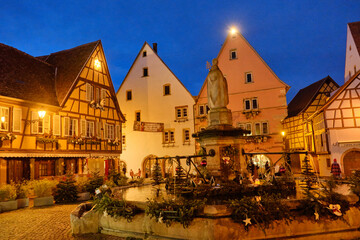 Eguisheim, France: One of the pearls of Alsace, an authentic fairytale place, most beautiful villages of France.
