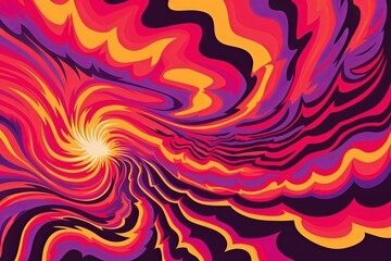 Rhythm Waves: Hypnotic Swirl Advertisements for Psychedelic Music Festival Posters