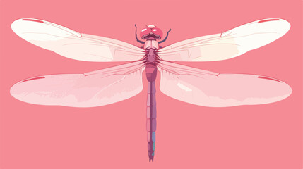Vector illustration of a dragonfly. It consists of