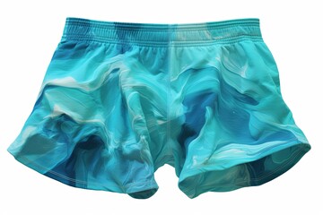 Teal Burn Abstract Swimwear: Summer Fashion Line for Bold Statements.
