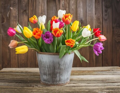 florero con tulipanes (foto 2).