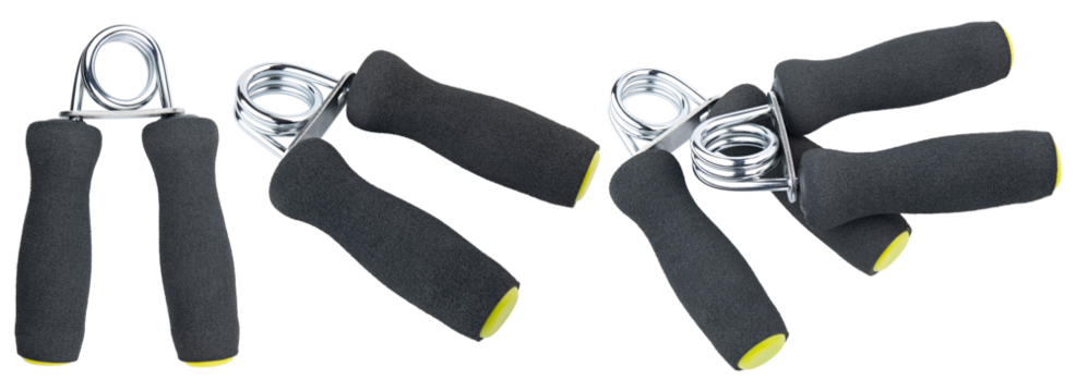 Hand grip strengthener. Fitness gym training equipment. Foam hand grip gripper strengthener exerciser trainer forearm. Hand muscle expander. Heavy strength grips arm exercise wrist. Professional sport