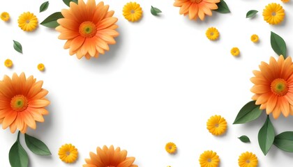 Greeting card template for weddings, Mother's day, or women's day. Spring composition with copy space.