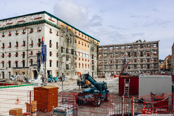 Nice, France - February 24, 2024: The old Saint-Roch hospital, in the Wilson district of Nice, is about to become a huge police hotel which will bring together national and municipal police.