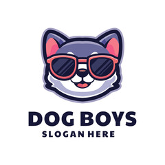 Cute Dog Cartoon Character Logo