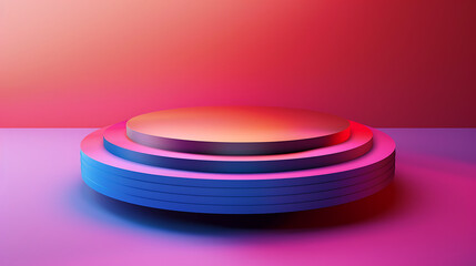 a captivating circular object with colorful horizontal lines, creating an intriguing optical illusion.