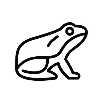 recommend clip art: frog icon silhouette on white background. Linear style sign for mobile concept and web design. frog symbol logo illustration.