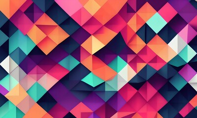 wallpaper representing a design with multicolor geometric figures. abstract art