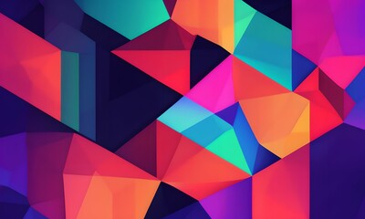 Obraz premium wallpaper representing a design with multicolor geometric figures. abstract art