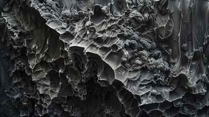 Monochromatic Texture of Volcanic Rock Formation - obrazy, fototapety, plakaty