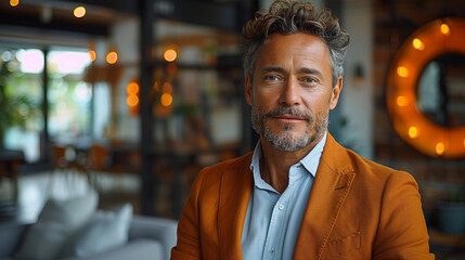 Fototapeta premium Portrait of a Confident Mature Businessman