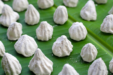 White clay filler, Soft-prepared chalk.  Thai tradition, Songkran Festival