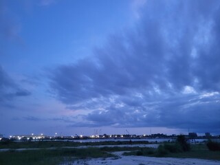 clouds over the city