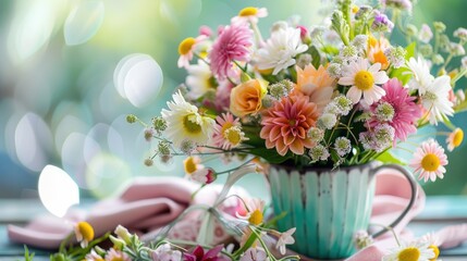 Celebrate Mother s Day with a beautiful bouquet of flowers a steaming cup of coffee and a meaningful present