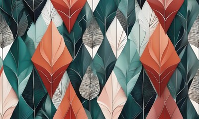 abstract wallpaper, very decorative with leaves