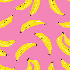 Seamless background with bananas. - 793333102