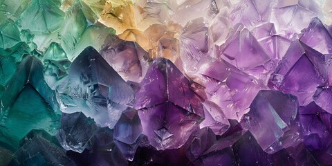 Fluorite Crystal Cluster Dynamics - obrazy, fototapety, plakaty
