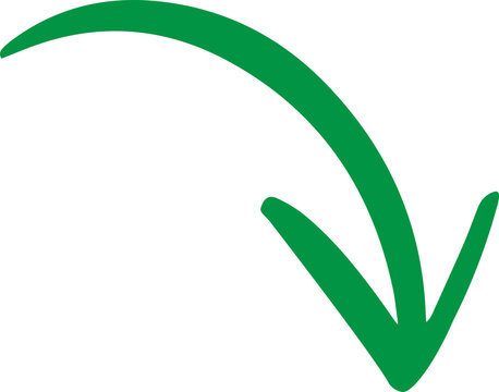 illustration of a green arrow  with transparent background