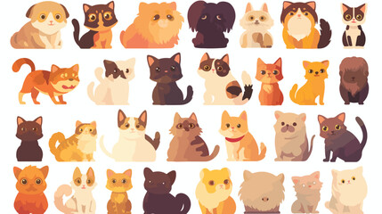 Vector Pet ultra modern outline line icons for web