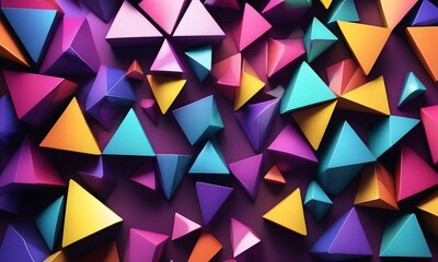 wallpaper representing 3D triangles. abstract art
