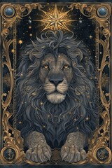Lion featured on card design 🦁🃏 Majestic symbol of strength and courage #RegalCards