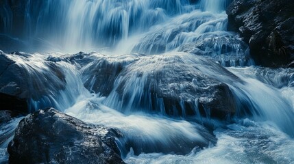 exposure of a river or waterfall. generative ai