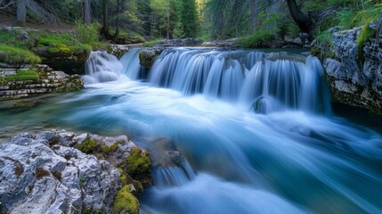 exposure of a river or waterfall. generative ai